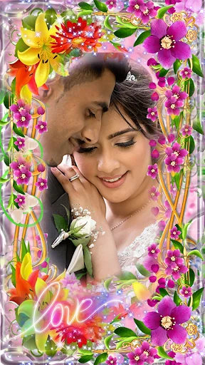 Lovely flower photo frame
