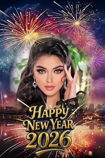 New year photo frame 2026