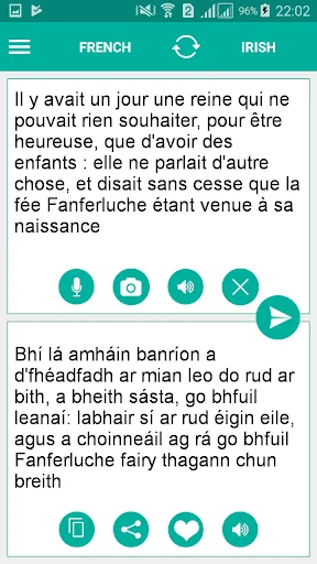 Irish French Translator