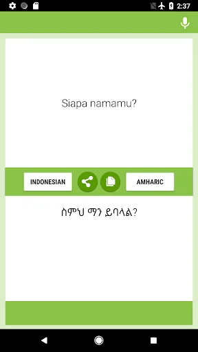 Indonesian-Amharic Translator