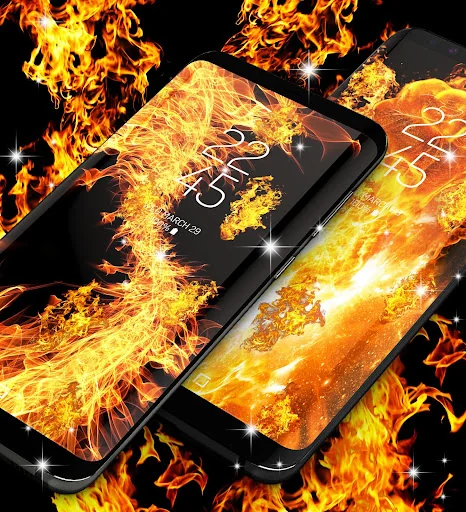 Fire flames live wallpaper screenshot 2