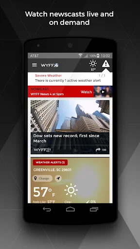 WYFF News 4 and weather screenshot 1