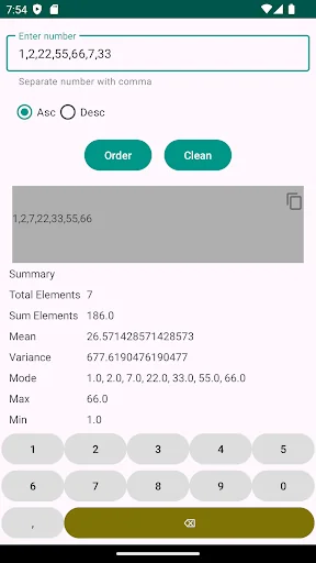 Sort Numbers