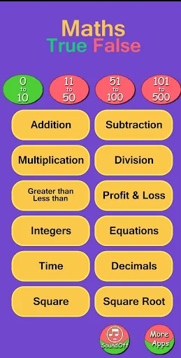 Kids True False - Math screenshot 1