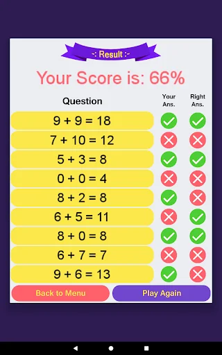 Kids True False - Math screenshot 4