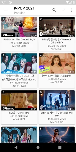 K-POP Tube - Popular & Recent screenshot 1