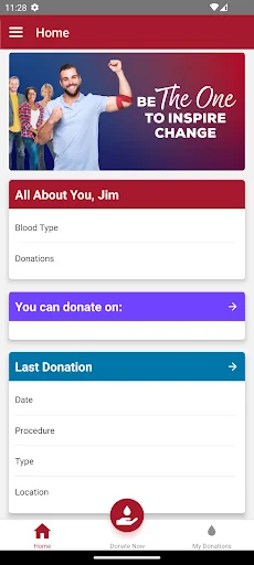 OneBlood Donor App screenshot 1