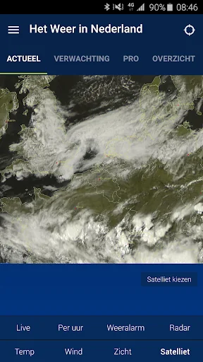 Weather in Holland: the app screenshot 2