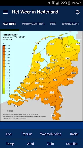 Weather in Holland: the app screenshot 4