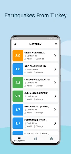 HAZTURK ( Latest Earthquakes )
