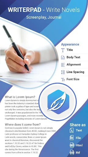 WriterPad – Write Novels, Scre