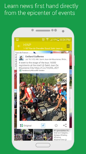 HINP: social networks on a map screenshot 4