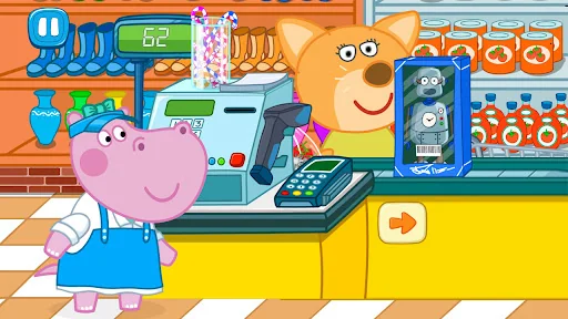 Hippo: Supermarket cashier