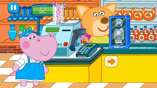 Hippo: Supermarket cashier