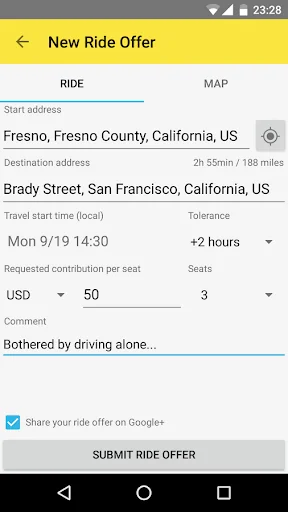 Hitchhiker Carpooling screenshot 4