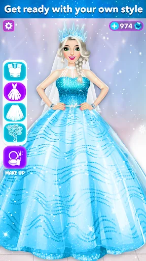 Ice Princess Wedding Dress Up screenshot 2