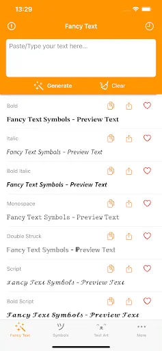 Fancy Text Symbols