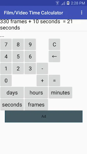 Film/Video Time Calculator