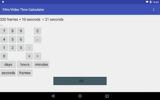 Film/Video Time Calculator