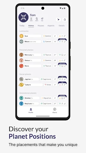 Horos - Birth Chart screenshot 2