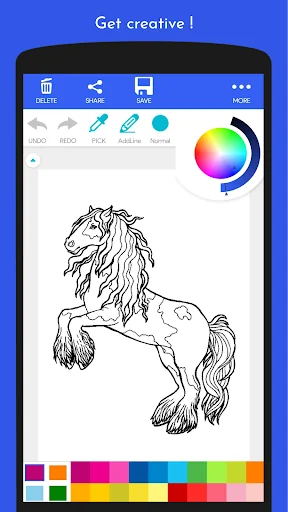 ColorFun: Horses Coloring Book screenshot 2