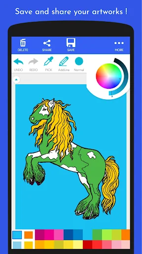 ColorFun: Horses Coloring Book screenshot 3
