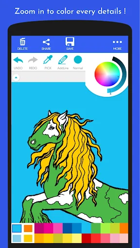 ColorFun: Horses Coloring Book screenshot 4
