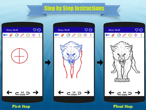 How to Draw Wolf Step by Step