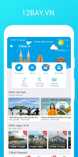 12bay.vn Săn vé máy bay giá rẻ screenshot 1