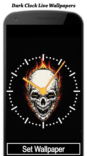 Dark Clock On Screen Live Wall