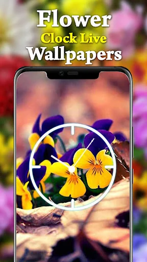Flowers Clock Live Wallpapers