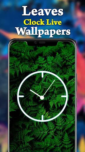 Leaves Clock Live Wallpapers