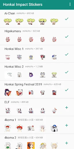 Honkai Stickers screenshot 1