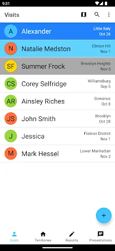 Service management screenshot 1