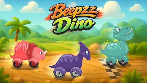 Dino racing Car games for kids screenshot 1