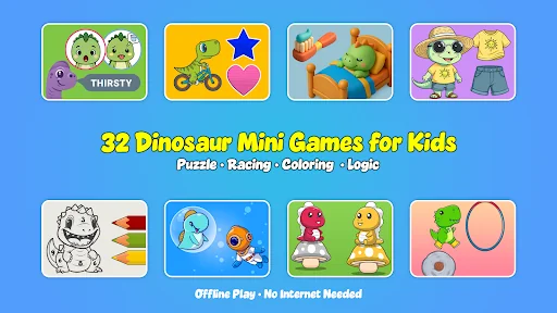Dino puzzle & games for kids