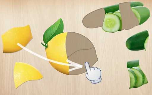 Puzzle for kids - learn food screenshot 1