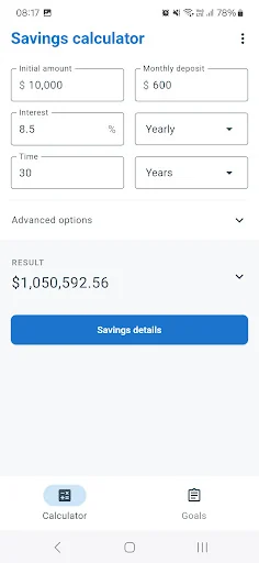Savings Calculator screenshot 1