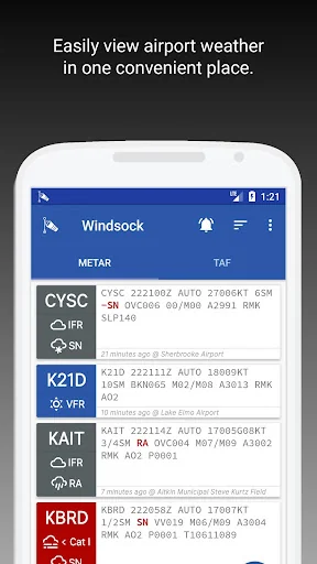 Windsock - Automatic METAR/TAF screenshot 1