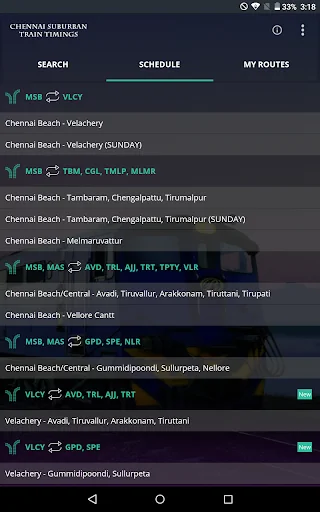 Chennai Suburban Train Timings screenshot 4