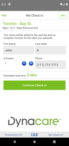 Dynacare - Net Check In screenshot 2