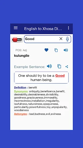 English to Xhosa Dictionary screenshot 2