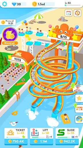 Idle Water Slide screenshot 1
