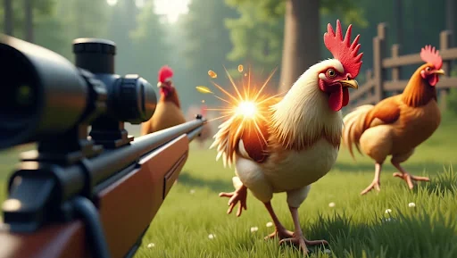 Chicken Gun Attack Shooter screenshot 2