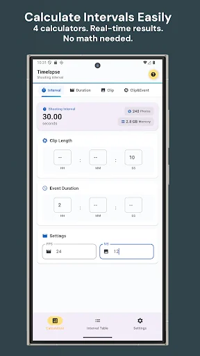 Timelapse Calculator PRO