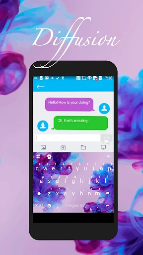 Diffusion Purple Keyboard Them