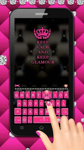 Pink Glamour girl Keyboard The screenshot 2