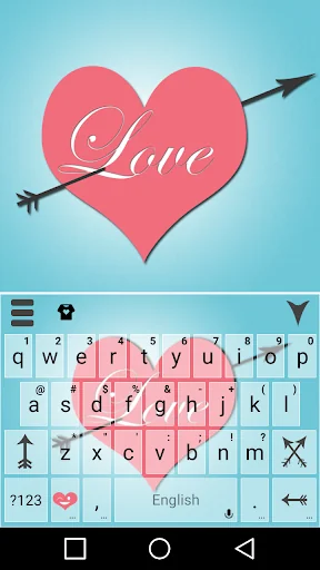 Pink Love Keyboard Theme screenshot 1