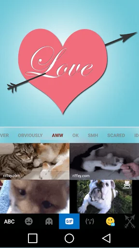 Pink Love Keyboard Theme screenshot 4