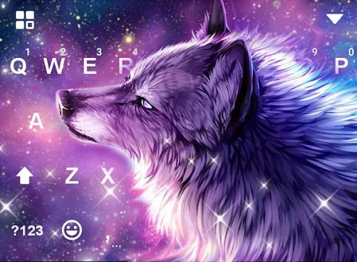 Starry Wolf Keyboard Theme screenshot 1